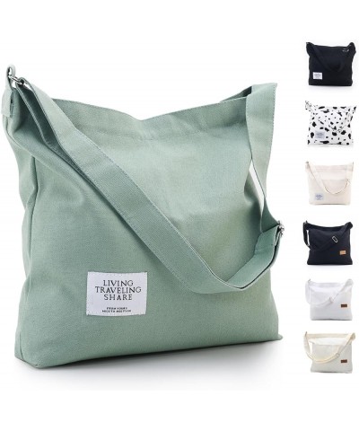 Messenger Bag Canvas Bag Travel Beach Tote Bag Cow for Woman Crossbody Bag Cute Shoulder Bag Handbag Green $7.41 Totes