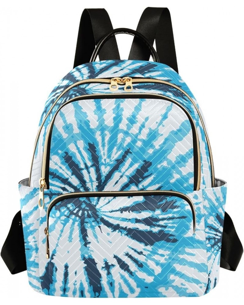 Small Backpack for Women Travel Bag Tie Dye Blue Daypack Purse Fashion Shoulder Bag Rucksack Medium B718 $12.48 Backpacks