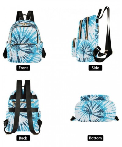 Small Backpack for Women Travel Bag Tie Dye Blue Daypack Purse Fashion Shoulder Bag Rucksack Medium B718 $12.48 Backpacks