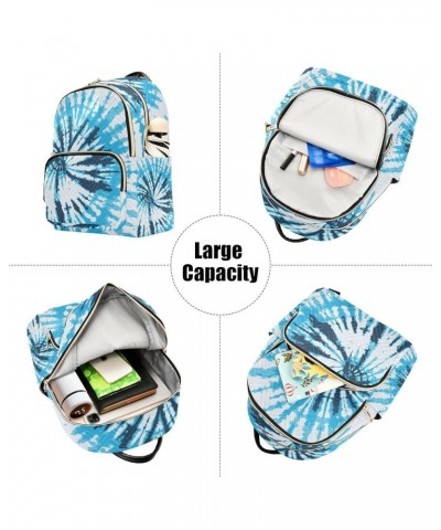 Small Backpack for Women Travel Bag Tie Dye Blue Daypack Purse Fashion Shoulder Bag Rucksack Medium B718 $12.48 Backpacks