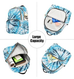 Small Backpack for Women Travel Bag Tie Dye Blue Daypack Purse Fashion Shoulder Bag Rucksack Medium B718 $12.48 Backpacks