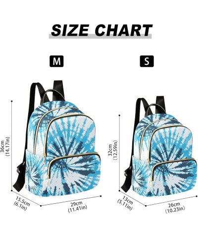 Small Backpack for Women Travel Bag Tie Dye Blue Daypack Purse Fashion Shoulder Bag Rucksack Medium B718 $12.48 Backpacks