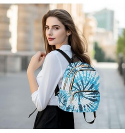 Small Backpack for Women Travel Bag Tie Dye Blue Daypack Purse Fashion Shoulder Bag Rucksack Medium B718 $12.48 Backpacks