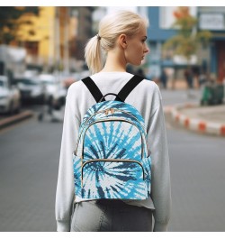 Small Backpack for Women Travel Bag Tie Dye Blue Daypack Purse Fashion Shoulder Bag Rucksack Medium B718 $12.48 Backpacks