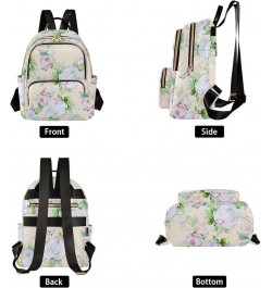 Travel Backpack Purse for Women Fashion Anti-theft Work Casual Luxury White Peony Flower Daypack Shoulder Bag Medium Size Sma...