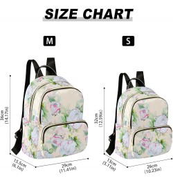 Travel Backpack Purse for Women Fashion Anti-theft Work Casual Luxury White Peony Flower Daypack Shoulder Bag Medium Size Sma...