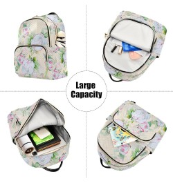 Travel Backpack Purse for Women Fashion Anti-theft Work Casual Luxury White Peony Flower Daypack Shoulder Bag Medium Size Sma...